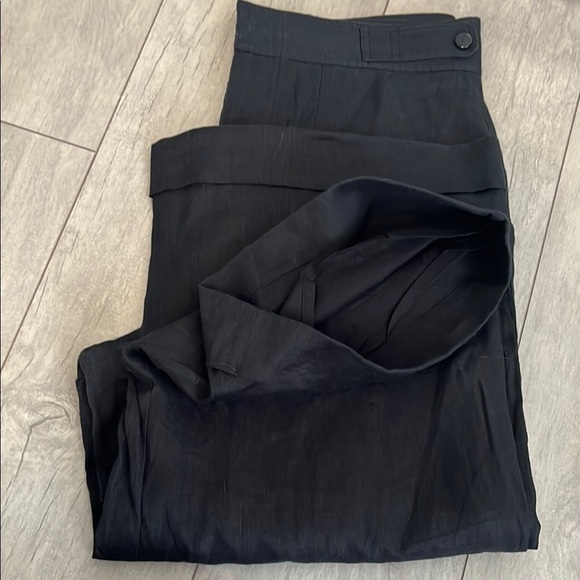 EQUIPMENT Kalil Linen Cropped Culotte Pants Folded Hem, Size 6 - Picture 16 of 16